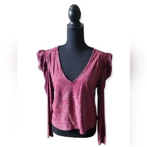 7 for All Mankind Puff Sleeve Top  - NWT